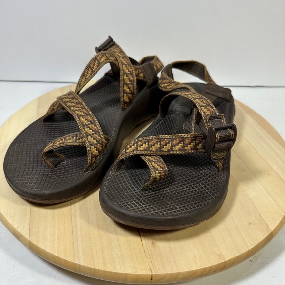 Chaco Z/2 Men\'s Hiking Sport Sandals Toe Loop Size 10 Brown Graphic Camp Trail Chaco Men main image 4